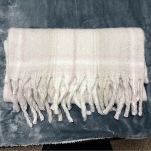 Hollister light pink,brown, and white scarf